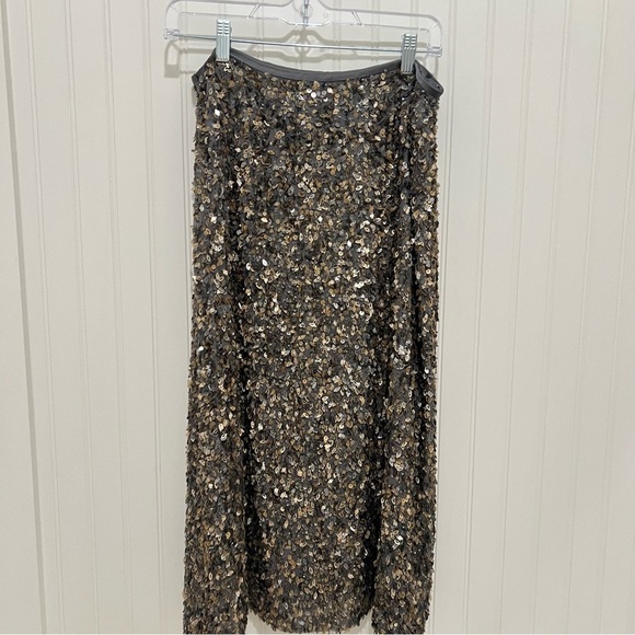 St. John Black and Gold Sequin Pencil Skirt NWT - Picture 6 of 9
